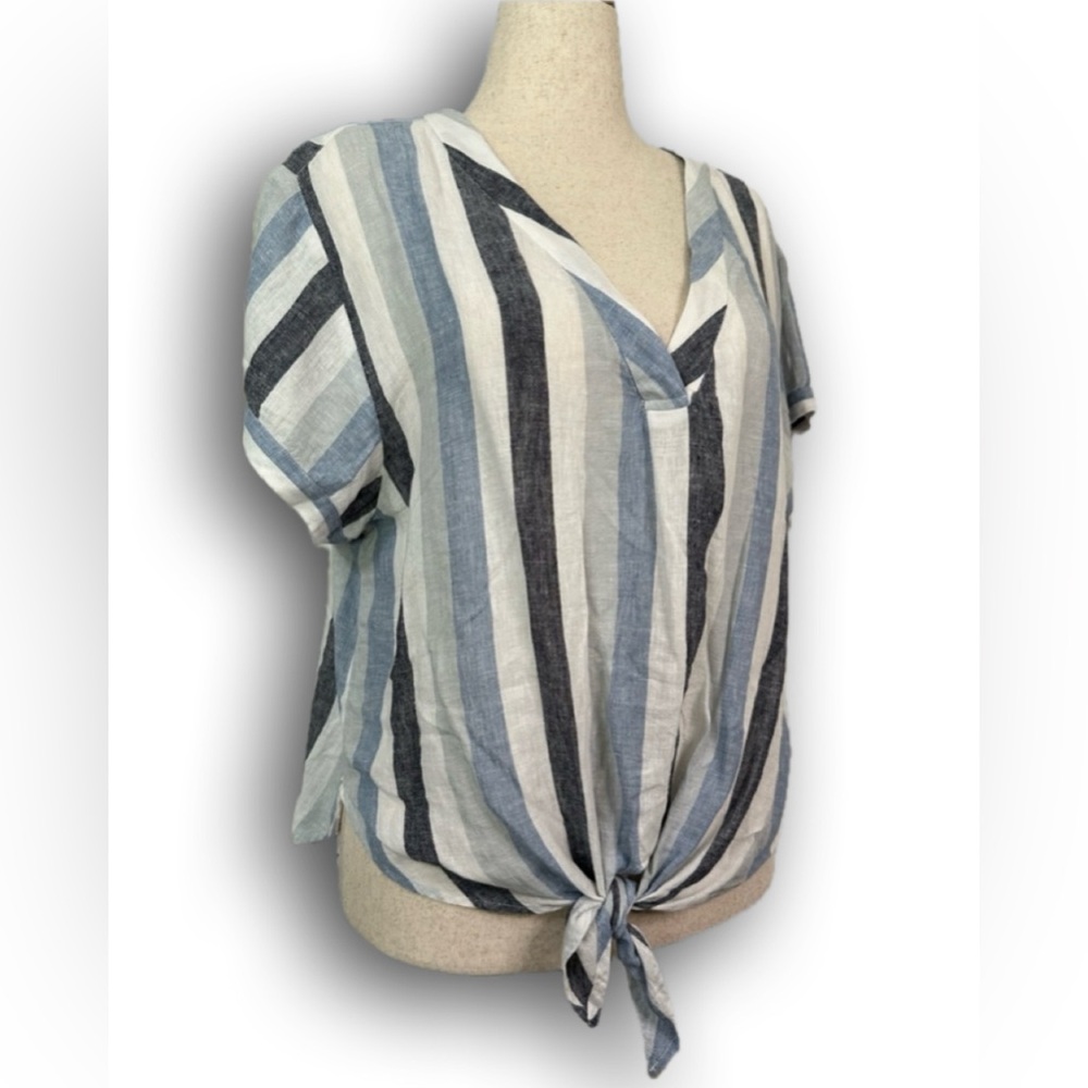 Lucky Brand Blue and White Midi shirt Casual Resort Wear